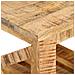Tavolino Laterale Con Ruote 40x40x42cm In Legno Di Mango Grezzo - Foto miniatura 4