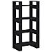 Libreria / divisorio Nero 80x35x125 Cm Legno Massello - Foto miniatura 2