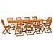 Set da Pranzo da Giardino 11 pz 280x90x75 cm Massello di Acacia - Foto miniatura 2