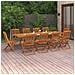 Set da Pranzo da Giardino 11 pz 280x90x75 cm Massello di Acacia - Foto miniatura 1