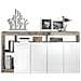 Credenza 4 Ante E 4 Nicchie Bianco Laccato E Rovere - Sefro - Foto miniatura 9