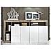 Credenza 4 Ante E 4 Nicchie Bianco Laccato E Rovere - Sefro - Foto miniatura 2