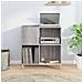 Mobile Porta Dischi Grigio Sonoma 84,5x38x89 Legno Multistrato - Foto miniatura 4