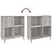 Mobile Porta Dischi Grigio Sonoma 84,5x38x89 Legno Multistrato - Foto miniatura 5