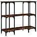Tavolino Consolle Rovere Fumo 102x35x90 Cm In Legno Multistrato - Foto miniatura 2