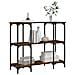 Tavolino Consolle Rovere Fumo 102x35x90 Cm In Legno Multistrato - Foto miniatura 3