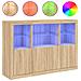 Credenze Con Luci Led 3 Pz Rovere Sonoma In Legno Multistrato - Foto miniatura 2