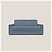 Nixon Divano letto matrimoniale con materasso 20 cm in tessuto impermeabile T03 220 cm (mat. 160x197) blu - Foto miniatura 2