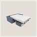 Nixon Divano letto matrimoniale con materasso 20 cm in tessuto impermeabile T03 220 cm (mat. 160x197) blu - Foto miniatura 3