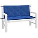 Cuscini Per Panca 2 Pz Blu 120x50x7 Cm In Tessuto Oxford - Foto miniatura 3