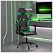 Sedia Da Gaming Massaggiante Nero E Verde In Similpelle - Foto miniatura 1