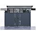 Cancello Battente 3m Giona Alt. 160cm Alluminio Grigio + Cancello 1m Cimone Alt. 160cm - Foto miniatura 3