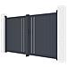Cancello Battente 3m Giona Alt. 160cm Alluminio Grigio + Cancello 1m Cimone Alt. 160cm - Foto miniatura 5