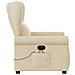 Poltrona Massaggiante Reclinabile Crema in Tessuto - Foto miniatura 4