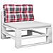 Cuscino Per Pallet A Quadri Rossi 80x40x12 Cm In Tessuto - Foto miniatura 3