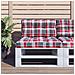 Cuscino Per Pallet A Quadri Rossi 80x40x12 Cm In Tessuto - Foto miniatura 1