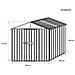 Box In Acciaio Zincato Casetta Attrezzi In Lamiera 276x260cm X H2.12m - 110kg - 7,2mq- Bianco - Foto miniatura 2