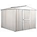 Box In Acciaio Zincato Casetta Attrezzi In Lamiera 276x260cm X H2.12m - 110kg - 7,2mq- Bianco - Foto miniatura 8