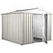 Box In Acciaio Zincato Casetta Attrezzi In Lamiera 276x260cm X H2.12m - 110kg - 7,2mq- Bianco - Foto miniatura 9