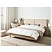 Letto Bouclé Izernore 160 X 200 Cm Beige - Foto miniatura 1