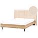 Letto Bouclé Izernore 160 X 200 Cm Beige - Foto miniatura 2