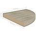 Scaffali Angolari A Parete 2 Pz Rovere 35x35x3,8 Cm In Mdf - Foto miniatura 7