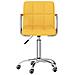 Sedia Da Pranzo Girevole Giallo Senape In Tessuto - Foto miniatura 1