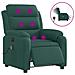 Poltrona Massaggiante Reclinabile Elettrica Verde Scuro Tessuto - Foto miniatura 1