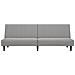Divano Letto a 2 Posti Grigio Chiaro in Velluto - Foto miniatura 4