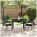 Set da Pranzo da Giardino a 3 Pezzi con Cuscini in Polyrattan Nero - Foto miniatura 4