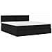 Struttura Letto Pouf con Materassi Nero 200x200 cm in Tessuto - Foto miniatura 7