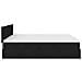 Struttura Letto Pouf con Materassi Nero 200x200 cm in Tessuto - Foto miniatura 9