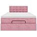 Struttura Letto Pouf con Materasso Rosa 120x200 cm Velluto - Foto miniatura 8