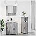 Set di mobili per il bagno 3 pcs Grigio sonoma 61 x 35 x 64 cm - Foto miniatura 2