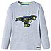 Maglietta Bambino a Maniche Lunghe Grigio Mélange 128 - Foto miniatura 1