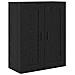 Credenza 2 pcs Rovere Nero Legno Stratificato e Vetro - Foto miniatura 7