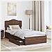 Letto con Contenitore con testiera Rovere Marrone 75 x 190 cm - Foto miniatura 3