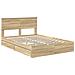 Letto con Contenitore con testiera Rovere Sonoma 140 x 200 cm - Foto miniatura 4