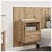 Testata con Comodino 3 pcs Rovere artigianale Legno multistrato - Foto miniatura 4