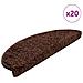 Tappetini per scale 20 pz 65x21x4 cm Marrone Semicircolari Grandi - Foto miniatura 1