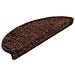 Tappetini per scale 20 pz 65x21x4 cm Marrone Semicircolari Grandi - Foto miniatura 2