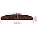 Tappetini per scale 20 pz 65x21x4 cm Marrone Semicircolari Grandi - Foto miniatura 8