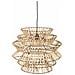 Lampada Soffitto Rafia E Metallo Marrone 51x51x46h Cm - Foto miniatura 1