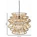 Lampada Soffitto Rafia E Metallo Marrone 51x51x46h Cm - Foto miniatura 4