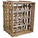 Cassetto Portabottiglie In Legno Marrone 41x32x55h - Foto miniatura 1