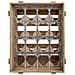 Cassetto Portabottiglie In Legno Marrone 41x32x55h - Foto miniatura 3