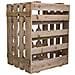 Cassetto Portabottiglie In Legno Marrone 41x32x55h - Foto miniatura 5