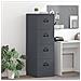 Armadio per File Geometrico 2 pcs Antracite 44 x 50 x 106.5 cm - Foto miniatura 2