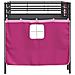 Struttura del Letto Loft per Bambini con Tendine Nero e rosa - Foto miniatura 9