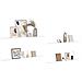 Scaffale da parete 4 pcs Marmo Bianco 115 x 9 x 3 cm - Foto miniatura 3